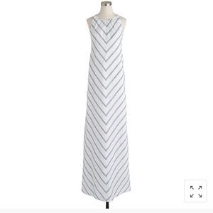 J.Crew chevron white linen maxi.